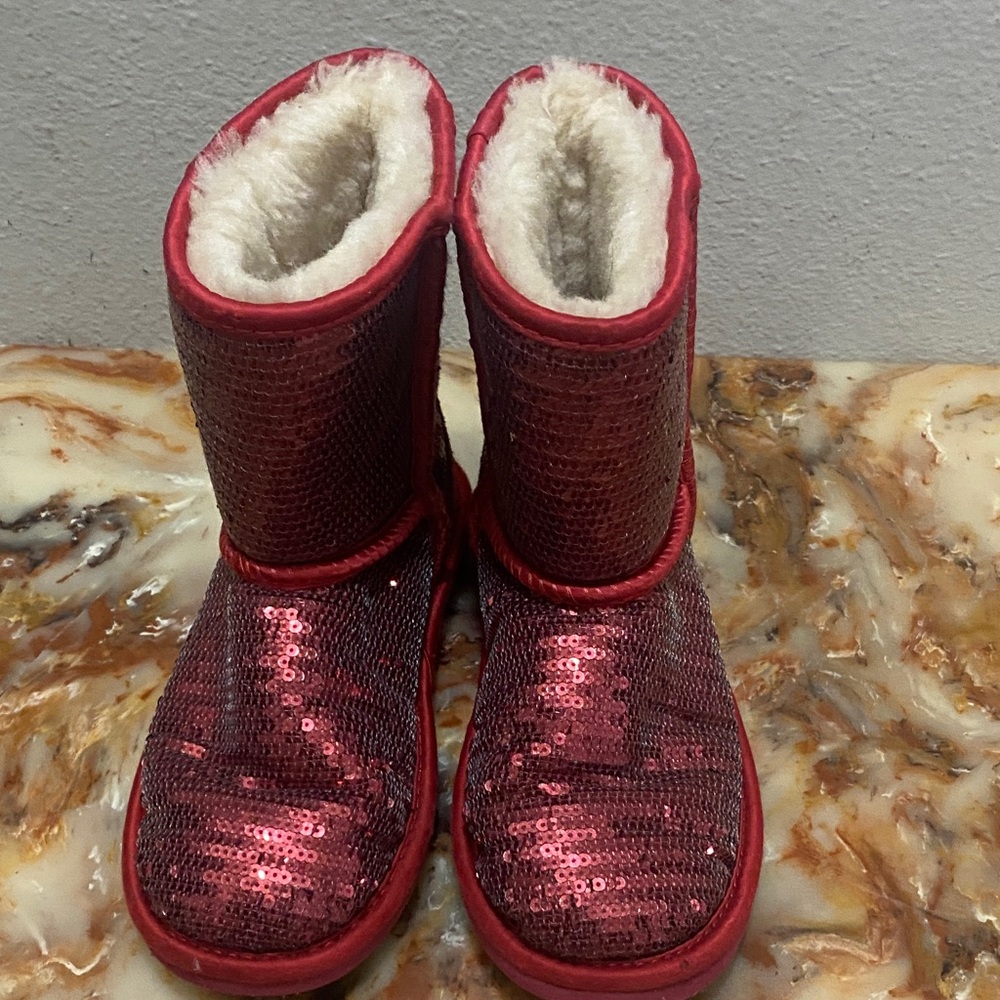 UGG Kids Red Sequin Boots